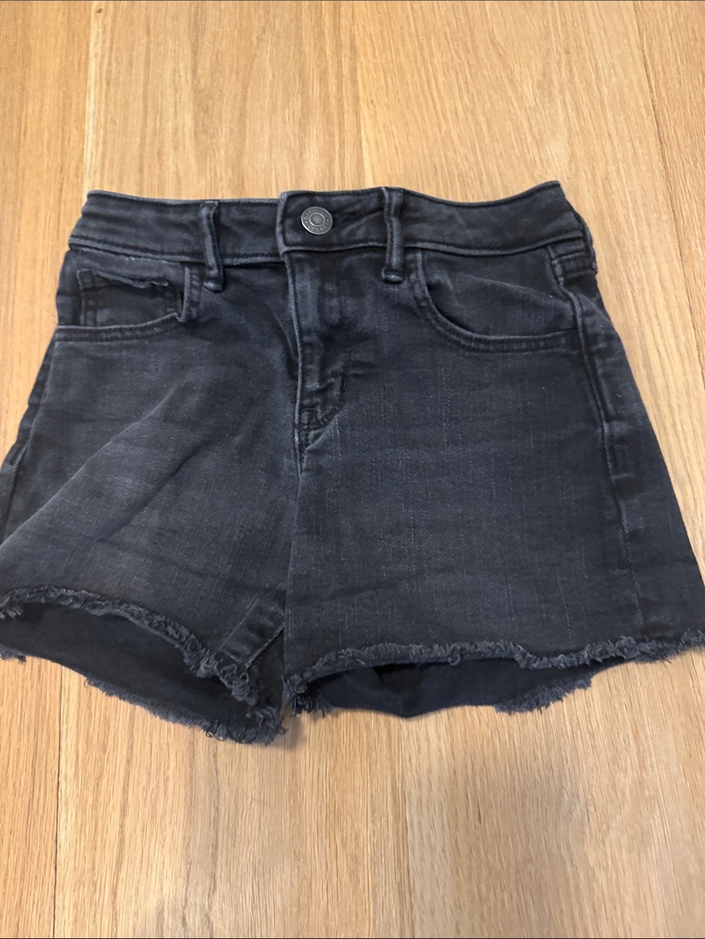 GAP Black Frayed Hem Kids Denim Shorts